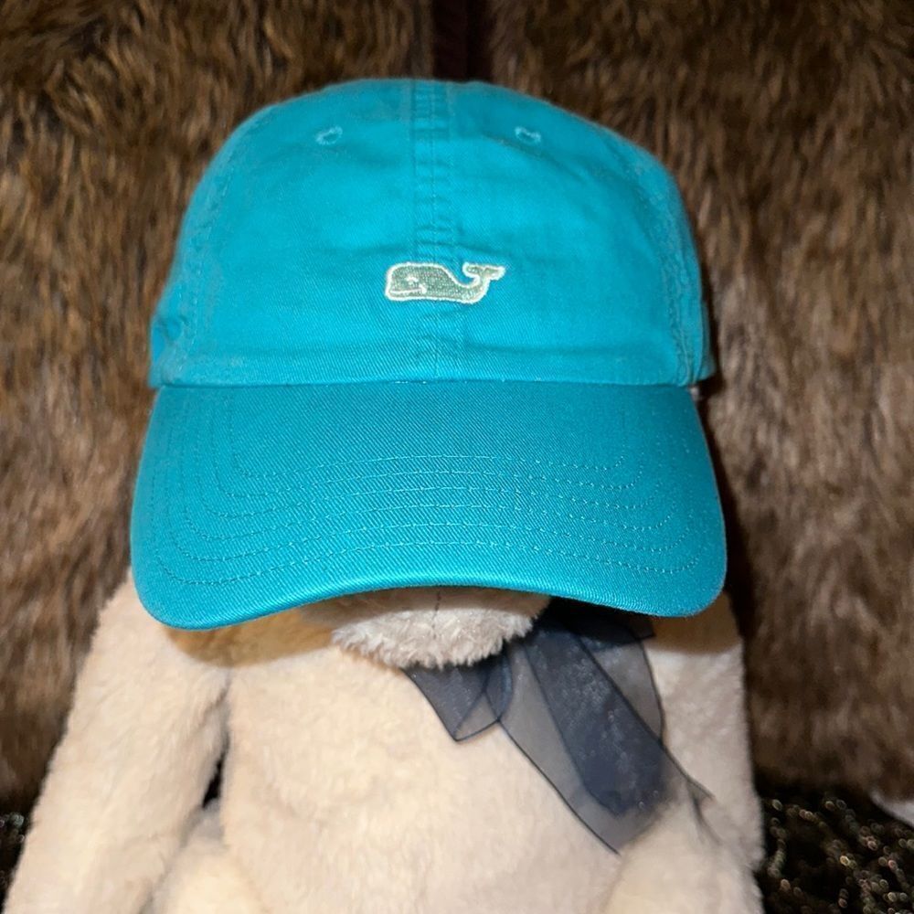 Vineyard Vines OS Blue Embroidered Whale Logo Unisex Cotton Cap